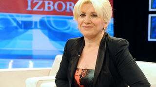 Zagreb, 221209. 
Prisavlje 13, studio HRT-a.
Suceljavanje predsjednickih kandidata.
Na slici: Vesna Skare Ozbolt.
Foto: Damir Krajac / CROPIX