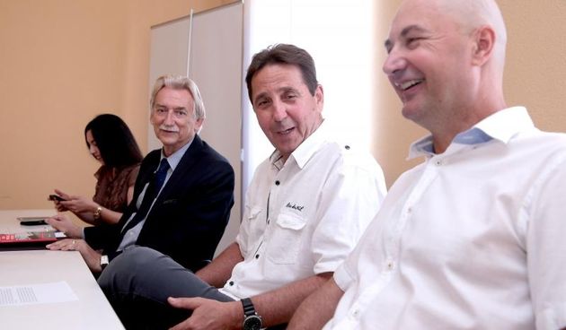 Stipe Petrina predstavio je na danasnjoj konferenciji za medije koaliciju s kojom izlazi na izbore. Koaliciju cine Nezavisna lista Stipe Petrine (NLSP), Slobodna Hrvatska (SH) i Pokret Zajedno (PZ). Photo: Patrik Macek/PIXSELL