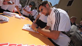 Hrvatska rukometna reprezentacija na Narodnom trgu (foto: Marin Gospić)