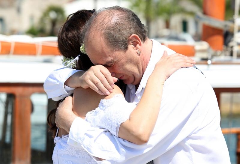 Mladen Grdović i Ivana Kovač u Prvić Šepurini snimili spot za pjesmu “Dva goluba”, Photo: Duško Jaramaz/PIXSELL