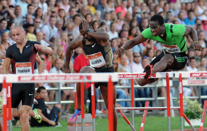 Zagreb, 130911.
IAAF World Challenge Zagreb 2011, 
61. memorijal Borisa Hanzekovica na atletskom stadionu Mladost na Savi.
Na slici: Robles Dayron 110 prepone.
Foto: Srdjan Vrancic / CROPIX