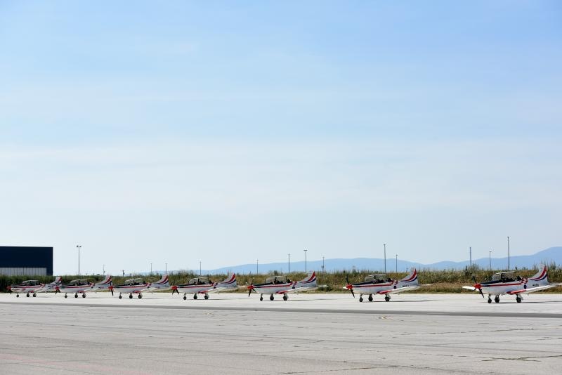 Krila Oluje se vratili u Hrvatsku nakon osvojene nagrade na vojnom aeromitingu RIAT. Photo: Davor VišnjićPIXSELL Krila Oluje se vratili u Hrvatsku nakon osvojene nagrade na vojnom aeromitingu RIAT. Photo: Davor VišnjićPIXSELL
