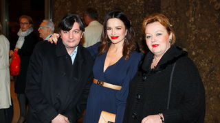 Zagreb 131011.
KD Vatroslav Lisinski.
Koncert Hrvatske dive, na kojem su nastupale Tereza Kesovija, Radojka Sverko i Gabi Novak.
Na slici: Edvin Softic, Severina i Ksenija Erker .
Foto: Goran Mehkek / Cropix