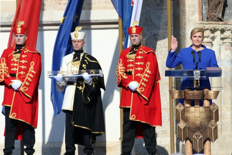 Inauguracija predsjednice Kolinde Grabar Kitarović na Trgu sv. Marka, Foto: Photo: HINA/POOL/PIXSELL