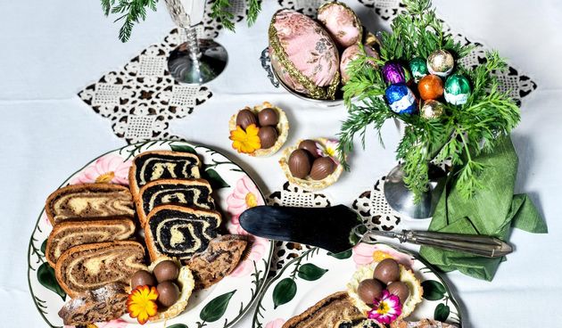 Uskrs ilustracija, pisanice, jaja, uskrsni blagdani