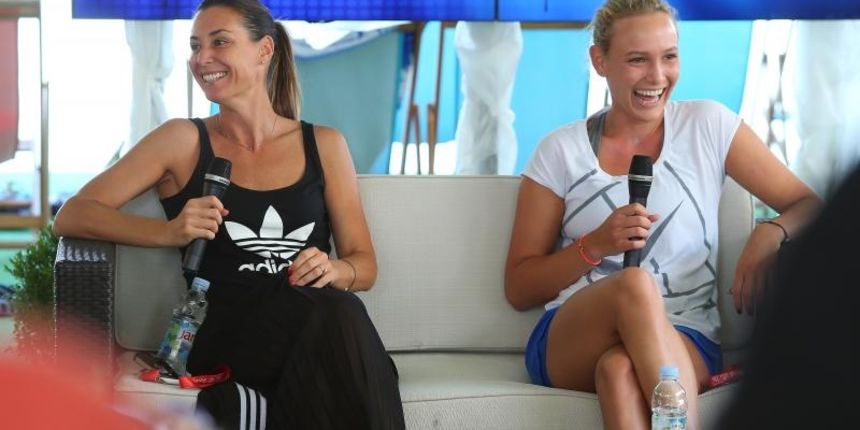 Umag – 27. Konzum Croatia Open Umag.Najavna konferencija za zenski egzibicijski mec na kojem ce nastupiti Flavia Pannetta, Donna Vekic i Goran Ivanisevic. Photo: Jurica Galoic/PIXSELL Umag – 27. Konzum Croatia Open Umag.Najavna konferencija za zenski egzibicijski mec na kojem ce nastupiti Flavia Pannetta, Donna Vekic i Goran Ivanisevic. Photo: Jurica Galoic/PIXSELL