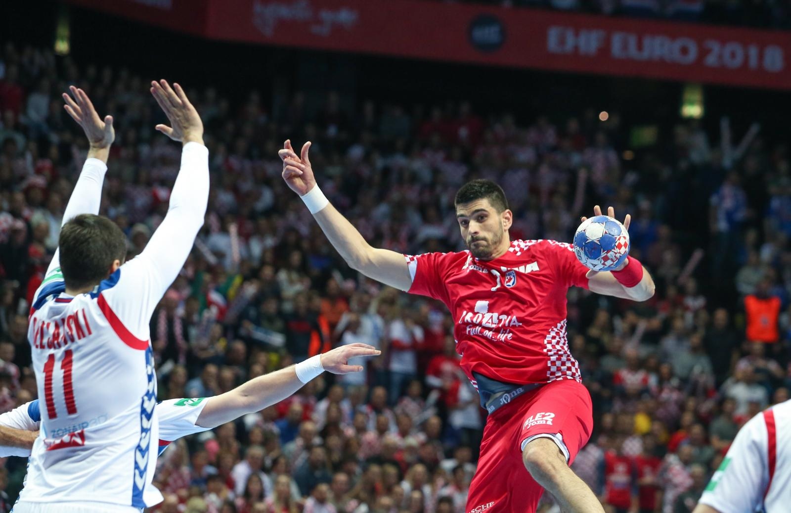 Spaladium Arena, Split – Europsko rukometno prvenstvo, skupina A, 1. kolo, Hrvatska – Srbija. Spaladium Arena, Split – Europsko rukometno prvenstvo, skupina A, 1. kolo, Hrvatska – Srbija.