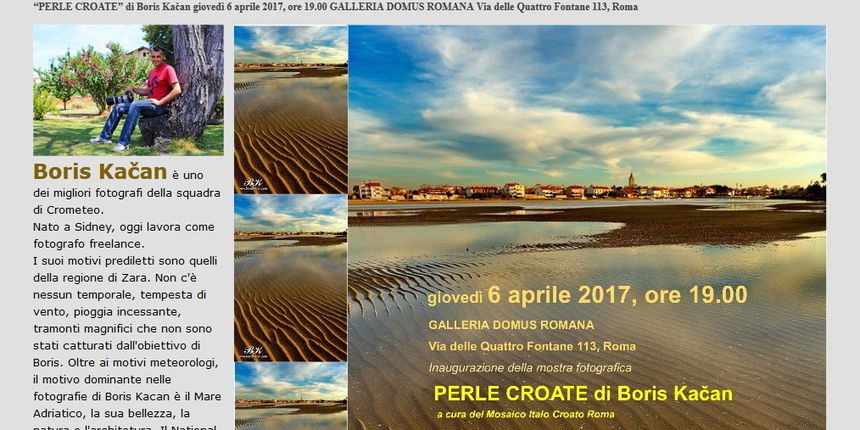 Izložba Perle Croate Borisa Kačana u Rimu Izložba Perle Croate Borisa Kačana u Rimu