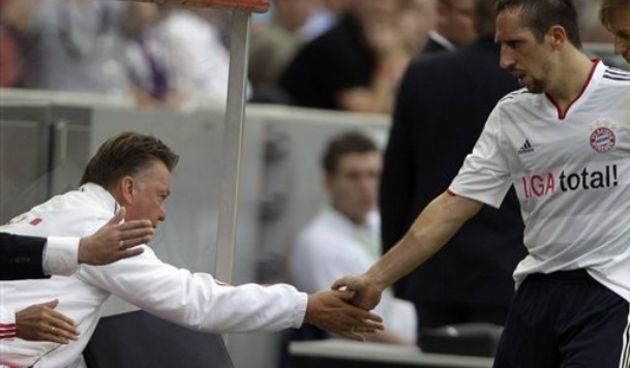Louis Van Gaal, Franck Ribery (foto: AP Photo)