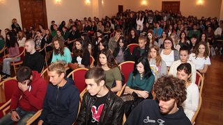 Susret studenata prve godine studija s Rektorom, foto: Iva Perinčić