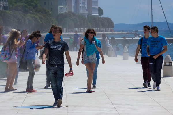 Ludijada maturanata na zadarskoj rivi 17. svibnja 2016. Foto: Bojan Bogdanić