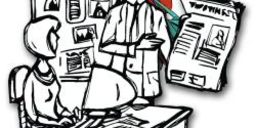 Ilustracija novinara Ilustracija novinara