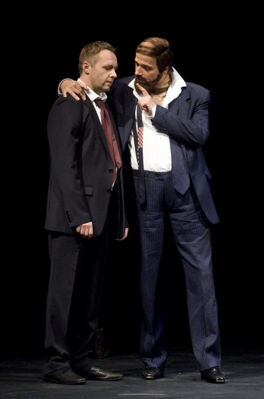 08.11.2013., Zagreb – Premijera predstave Osmi povjerenik, po romanu Renata Baretica, u reziji Sase Anocica. Photo: Daniel Kasap/PIXSELL