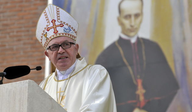 Marija Bistrica, 071012.
Jubilarno, 20. hodocasce Hrvatske vojske i policije u nacionalno marijansko svetiste Mariju Bistricu. Misno slavlje na prostoru crkve na otvorenom bl. Alojzija Stepinca predvodio je apostolski nuncij u Republici Hrvatskoj nadbisku