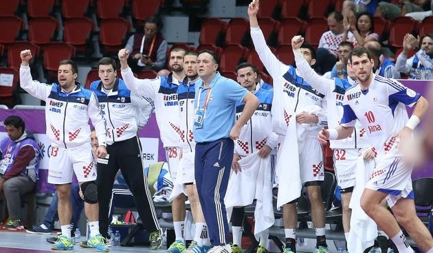 Doha, Katar – 24. svjetsko rukometno prvenstvo, 4. kolo, grupa B, Makedonija- Hrvatska. Photo: Goran Stanzl/PIXSELL