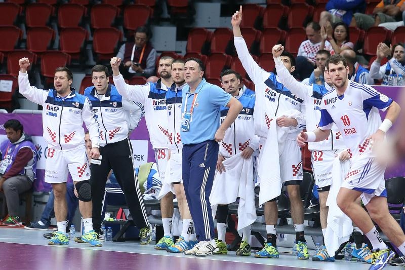 Doha, Katar – 24. svjetsko rukometno prvenstvo, 4. kolo, grupa B, Makedonija- Hrvatska. Photo: Goran Stanzl/PIXSELL
