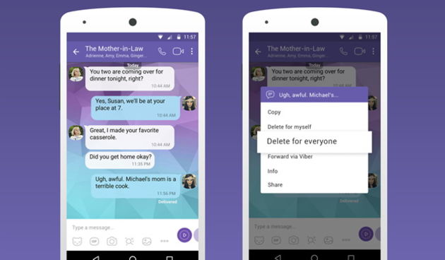 Viber- izbriši poruku