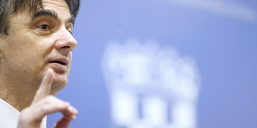 31.01.2014., Zagreb – Ministar znanosti, obrazovanja i sporta Zeljko Jovanovic i potpredsjednik Vlade i ministar regionalnog ravoja i fondova Europske unije Branko Grcic, predstavili su projekt “Jacanje kapaciteta za istrazivanje, razvoj i inovacije” vr