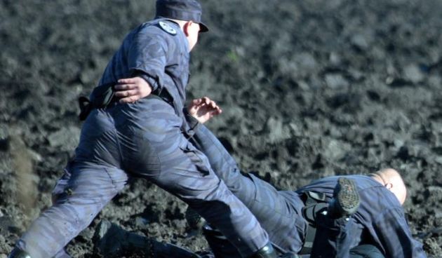 Zajednicka vjezba hrvatske i srpske granicne policije na podrucju granicnog prijelaza Tovarnik