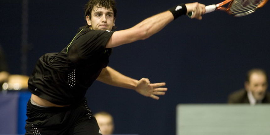 Mario Ancic, PBZ Zagreb Indoors, 27.2.2008. Mario Ancic, PBZ Zagreb Indoors, 27.2.2008.