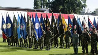 Svečano postrojavanje na stadionu u Kranjčevićevoj u povodu Dana Oružanih snaga Republike Hrvatske. Foto. PIXSELL Svečano postrojavanje na stadionu u Kranjčevićevoj u povodu Dana Oružanih snaga Republike Hrvatske. Foto. PIXSELL