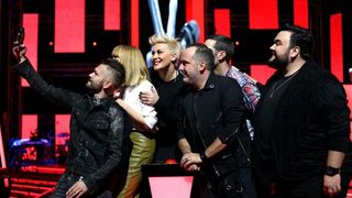 Najavljena druga sezona glazbenog showa The Voice – najljepši glas Hrvatske.  Voditelji Iva Šulentić i  Ivan Vukušić, žiri Ivan Dečak, Tony Cetinski, Indira Levak i Jacques Houdek. Photo: Anto Magzan/PIXSELL