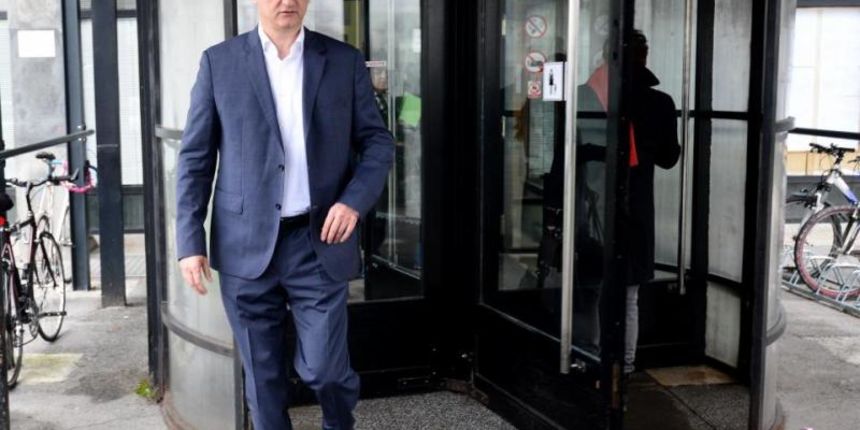 Tomislav Karamarko odlazi s Opcinskog gradjanskog suda gdje je svjedocio o dusevnim bolima koje mu je prouzrocio intervju s Josipom Manolicem u Nacionalu. Photo: Marko Prpic/PIXSELL