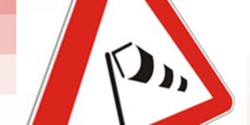 prometni znak – bočni vjetar prometni znak – bočni vjetar