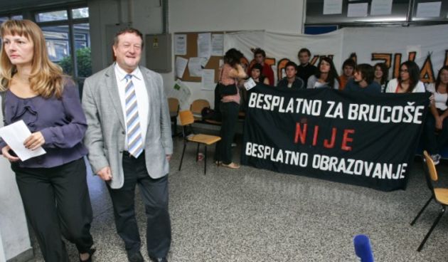 Studentski prosvjed, foto: CROPIX