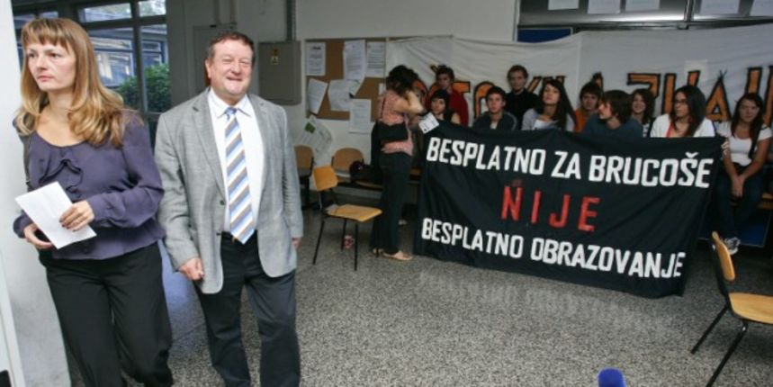 Studentski prosvjed, foto: CROPIX Studentski prosvjed, foto: CROPIX