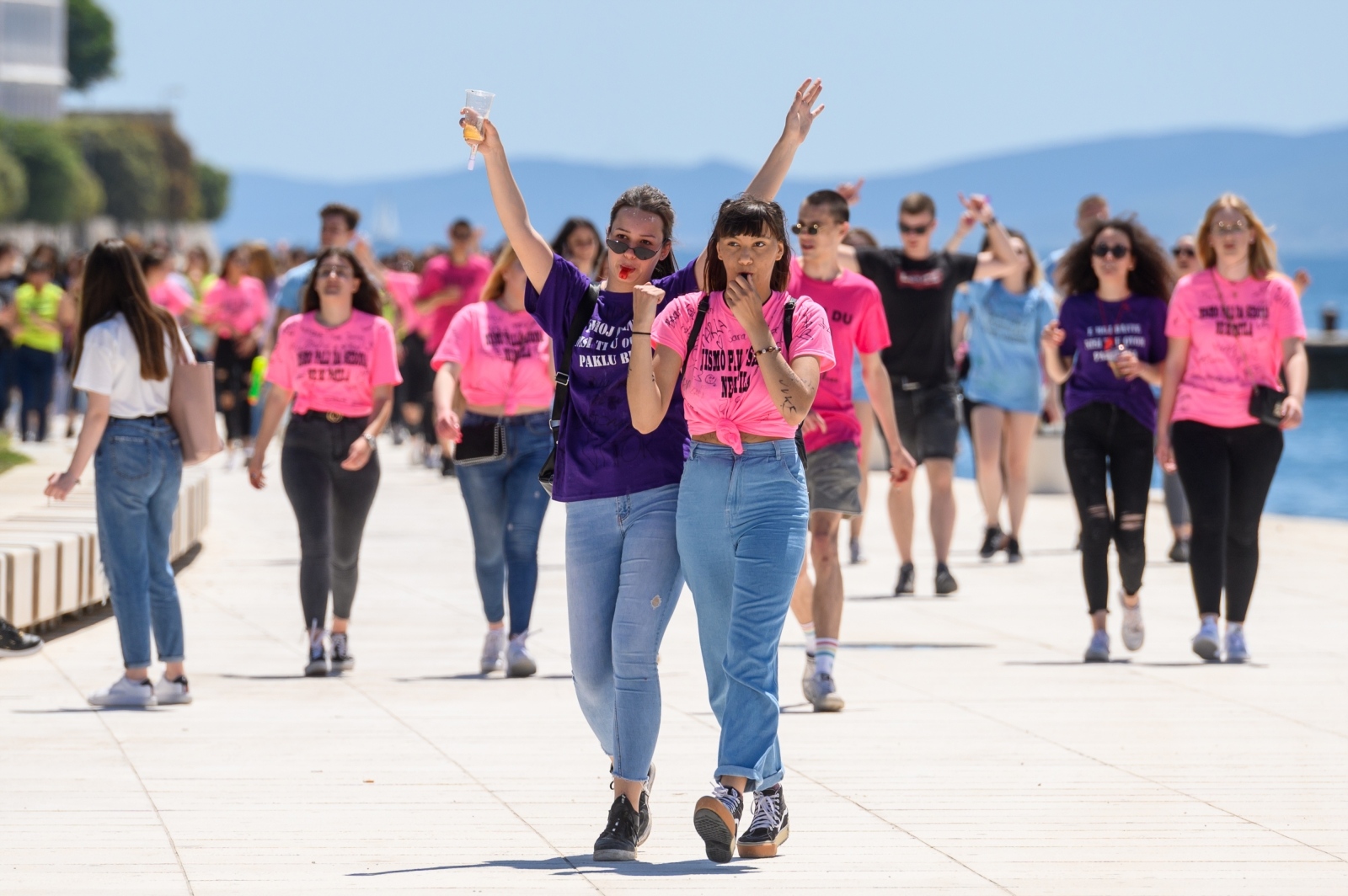 Zadarski maturanti obilježili kraj škole na rivi