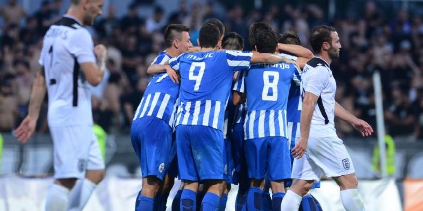 16.07.2015., stadion u Kranjcevicevoj, Zagreb – Kvalifikacije za Europsku ligu, drugo pretkolo, NK Lokomotiva – PAOK Saloniki. slavlje nakon pogotka. Photo: Marko Lukunic/PIXSELL 16.07.2015., stadion u Kranjcevicevoj, Zagreb – Kvalifikacije za Europsku ligu, drugo pretkolo, NK Lokomotiva – PAOK Saloniki. slavlje nakon pogotka. Photo: Marko Lukunic/PIXSELL
