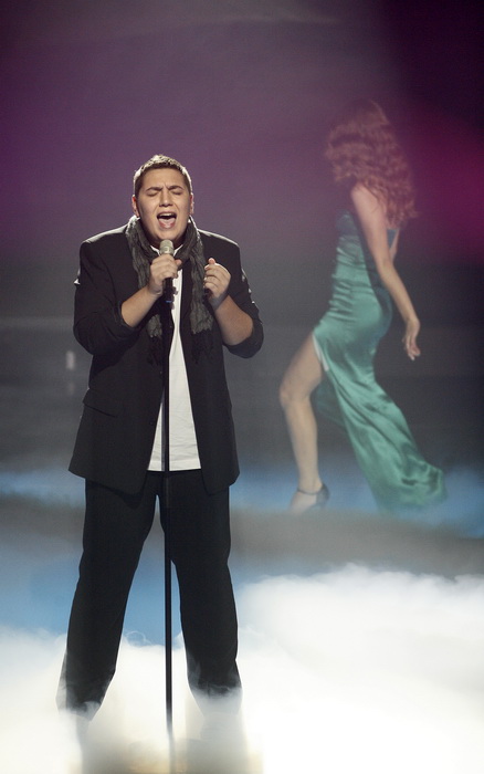 Zagreb, 191110. 
Studio 2 Jadran filma, Oporovecka 12.
Treca polufinalna emisija Supertalent showa Nove TV. 
Na slici: Hrvoje Perisa.
Foto: Nina Djurdjevic / CROPIX