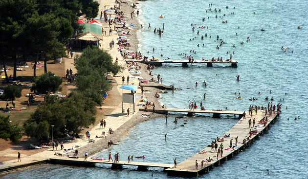 Plaža Borik iz zraka