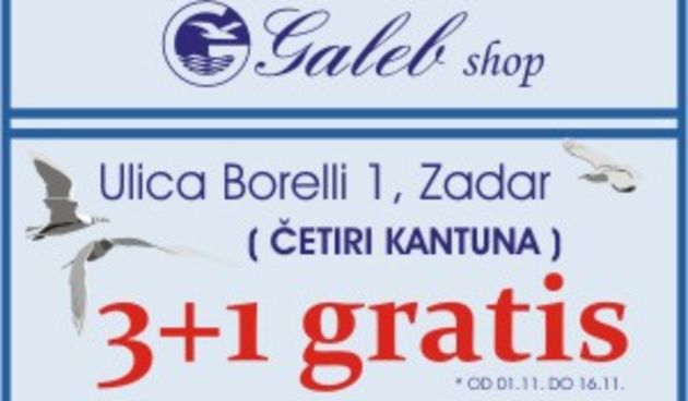 Akcija 3+1 gratis u Galeb shopu!