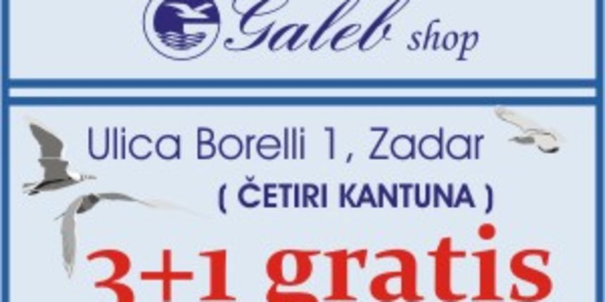 Akcija 3+1 gratis u Galeb shopu!