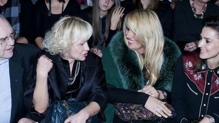 Zagreb, 201012.
U shopping centru Westgate od 18.-20.10. odrzava se modna revija Cro A Porter.
Na fotografiji: Ljerka Puljic i Iva Balent.
Foto: Neja Markicevic / CROPIX