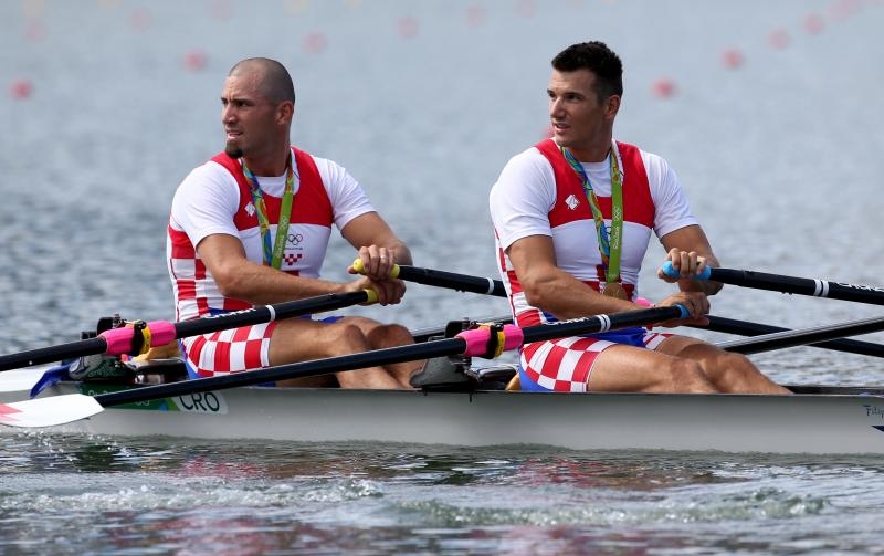 Rio de Janeiro, Brazil – Braća Sinkovic, Martin i Valent, osvajači su olimpijske zlatne medalje u utrci dvojaca na pariće.  Photo: Igor Kralj/PIXSELL