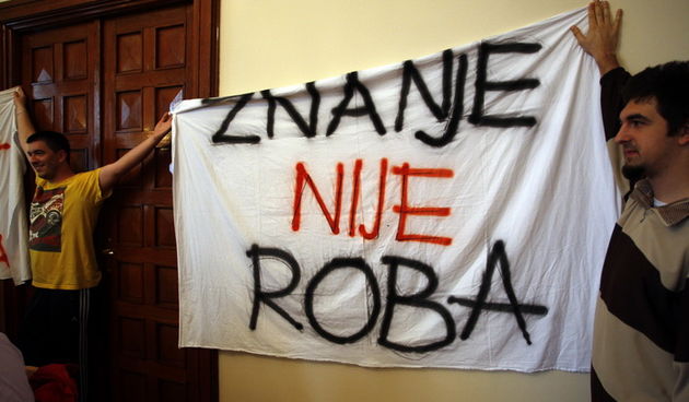 Zadarski studenti zauzeli Sveuciliste, Foto: Jure Miskovic / CROPIX