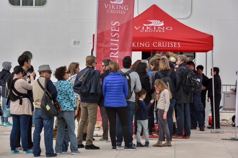 Kruzer Viking Sea na Veliku subotu u Zadar uplovio s oko tisuću turista. Foto: Dino Stanin/PIXSELL Kruzer Viking Sea na Veliku subotu u Zadar uplovio s oko tisuću turista. Foto: Dino Stanin/PIXSELL