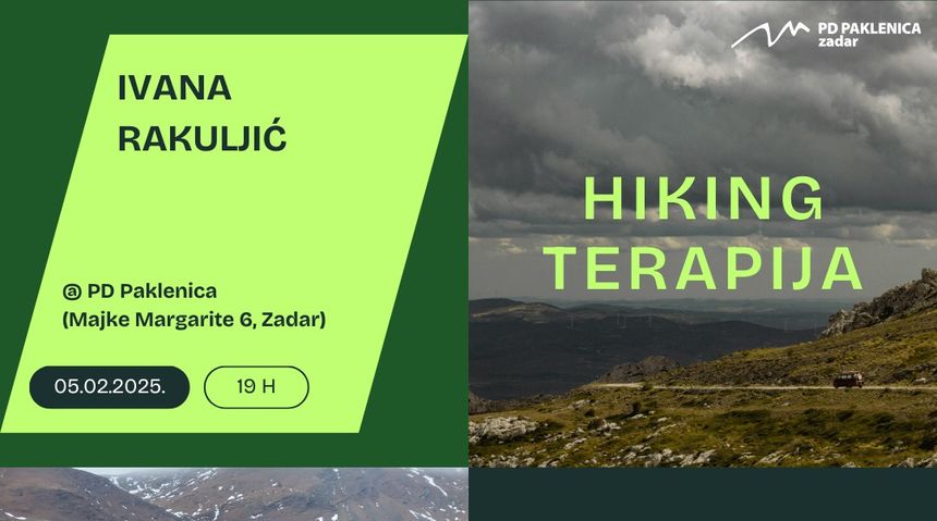PD Paklenica, Hiking terapija, Ivana Rakuljić PD Paklenica, Hiking terapija, Ivana Rakuljić