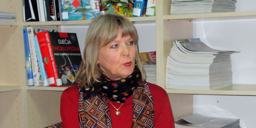 Julienne Eden Bušić u Graddskoj knjižnici Biograd na Moru