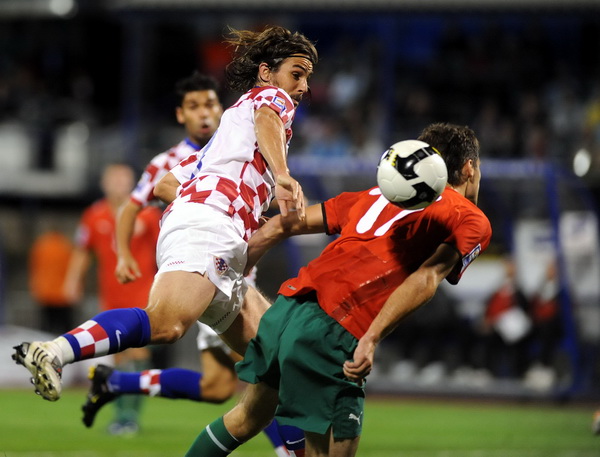 Zagreb, 050909.Stadion Maksimir, kvalifikacijska utakmica skupine 6 za Svjetsko nogometno prvenstvo u Juznoafrickoj Republici, susret reprezentacija Hrvatske i Bjelorusije.Na slici: Niko Kranjcar.Foto: Damir Krajac / CROPIX