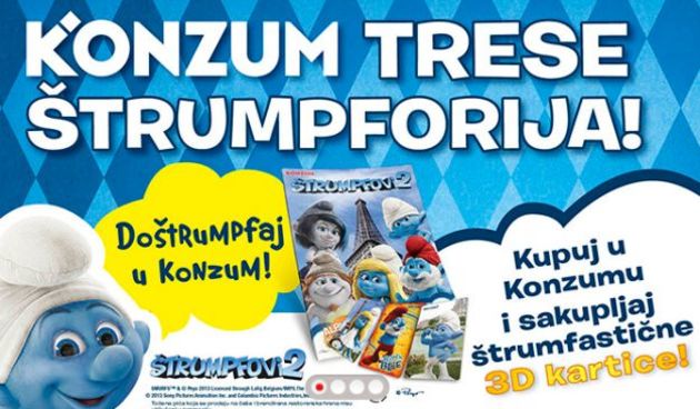 štrumpforija, konzum, foto: konzum.hr