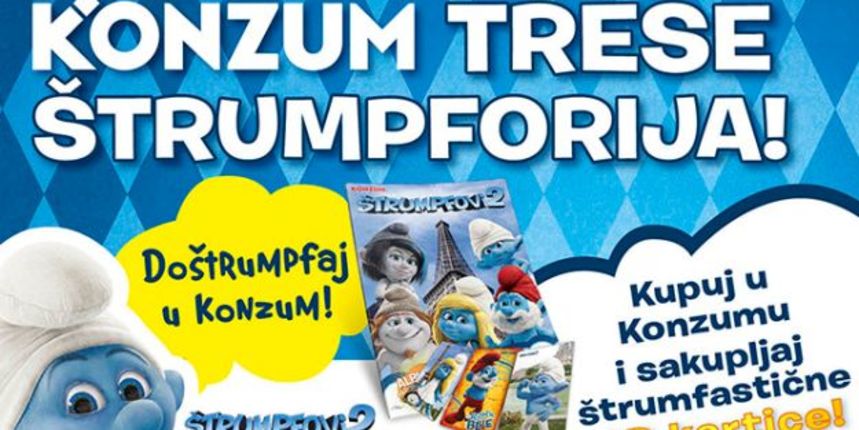 štrumpforija, konzum, foto: konzum.hr
