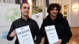 Zagreb, 250313.
Hrvatsko novinarsko drustvo, Perkovceva 2.
U Novinarskom domu odrzana je svecana dodjela nagrada za najbolje hrvatske novinske fotografije.
Zbor fotoreportera Hrvatske izbor najboljih novinskih fotografija organizira vec desetu godinu za r