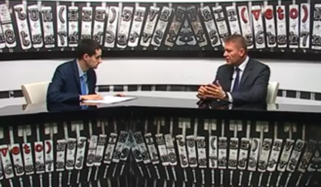 Sanjin Španović i Krešo Beljak u emisiji Veto Jabuka TV