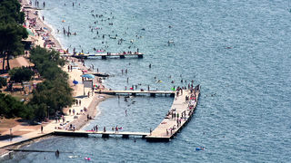 Zadar – Zračne snimke – Plaža Borik, Daske (foto: Marin Gospić)
