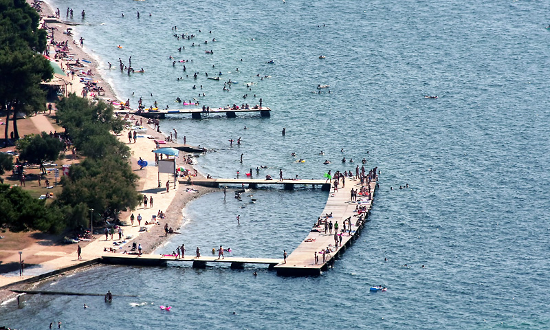 Zadar – Zračne snimke – Plaža Borik, Daske (foto: Marin Gospić)