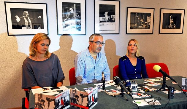 Zadar, 101012. Pocinje nova sezona u Hrvatskom narodnom kazalistu Zadar. Danas je na press konferenciji predstavljen dramski i koncertni program. Na fotografiji: Dina Busic – glazbena producentica HNK Zadar, Renato Svorinic – ravnatelj HNK Zadar, Nena Ma